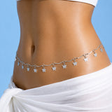 Silver Charm Waist Chain | Waterproof & Tarnish-Resistant Body Jewellery for Women
