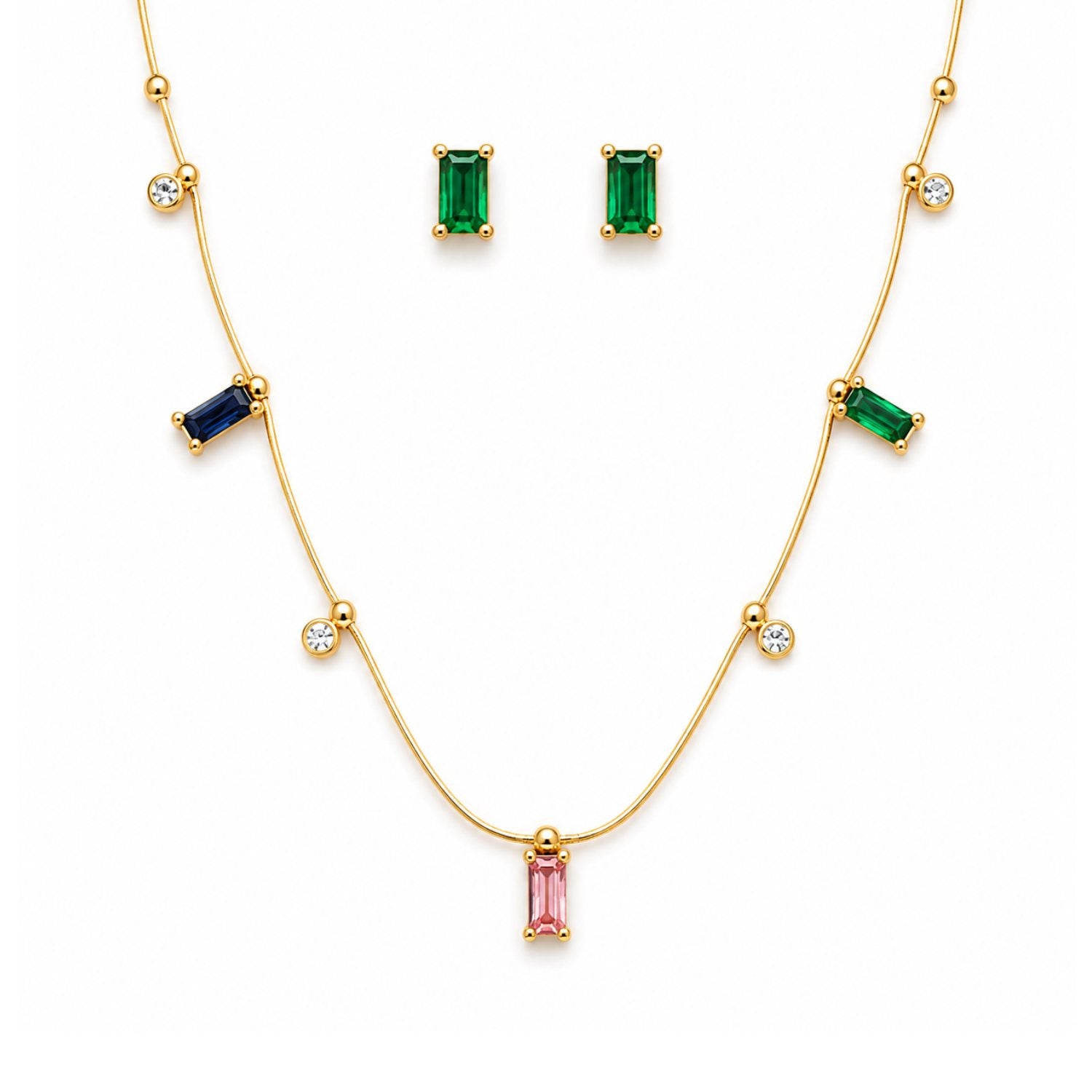 Aurora Prism Set | 18K Gold Plated Stainless Steel