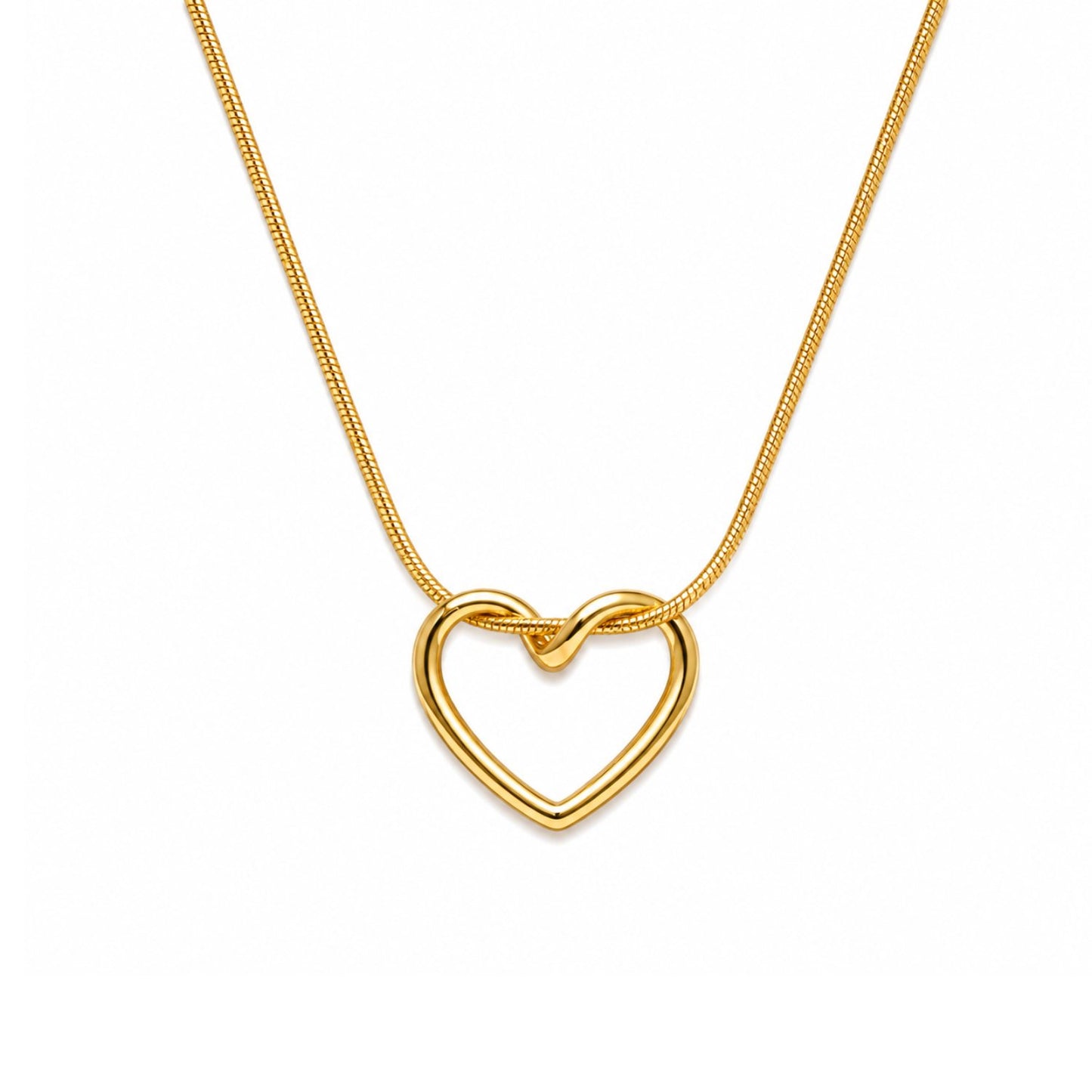 Heart Knot Necklace | 18K Gold Plated Stainless Steel