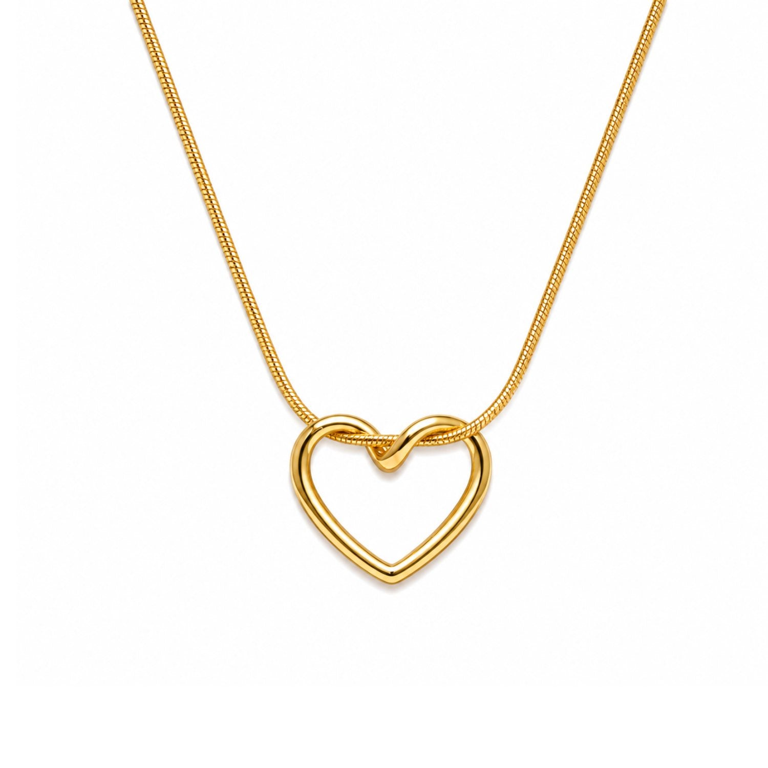 Heart Knot Necklace | 18K Gold Plated Stainless Steel