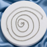 Silver Crystal Tennis Waist Chain | Waterproof & Tarnish-Resistant Body Jewellery for Women