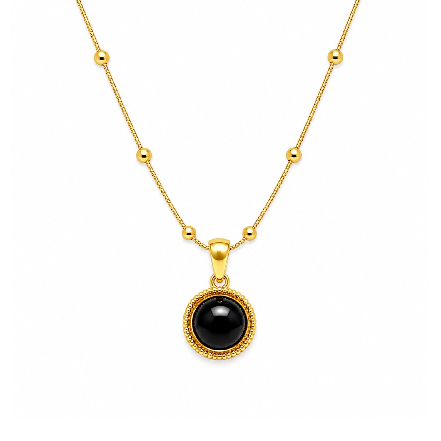 Midnight Halo Necklace | 18K Gold Plated Stainless Steel