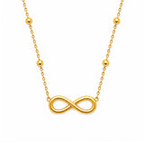Golden Infinity Beaded Necklace | 18K Gold Plated Stainless Steel