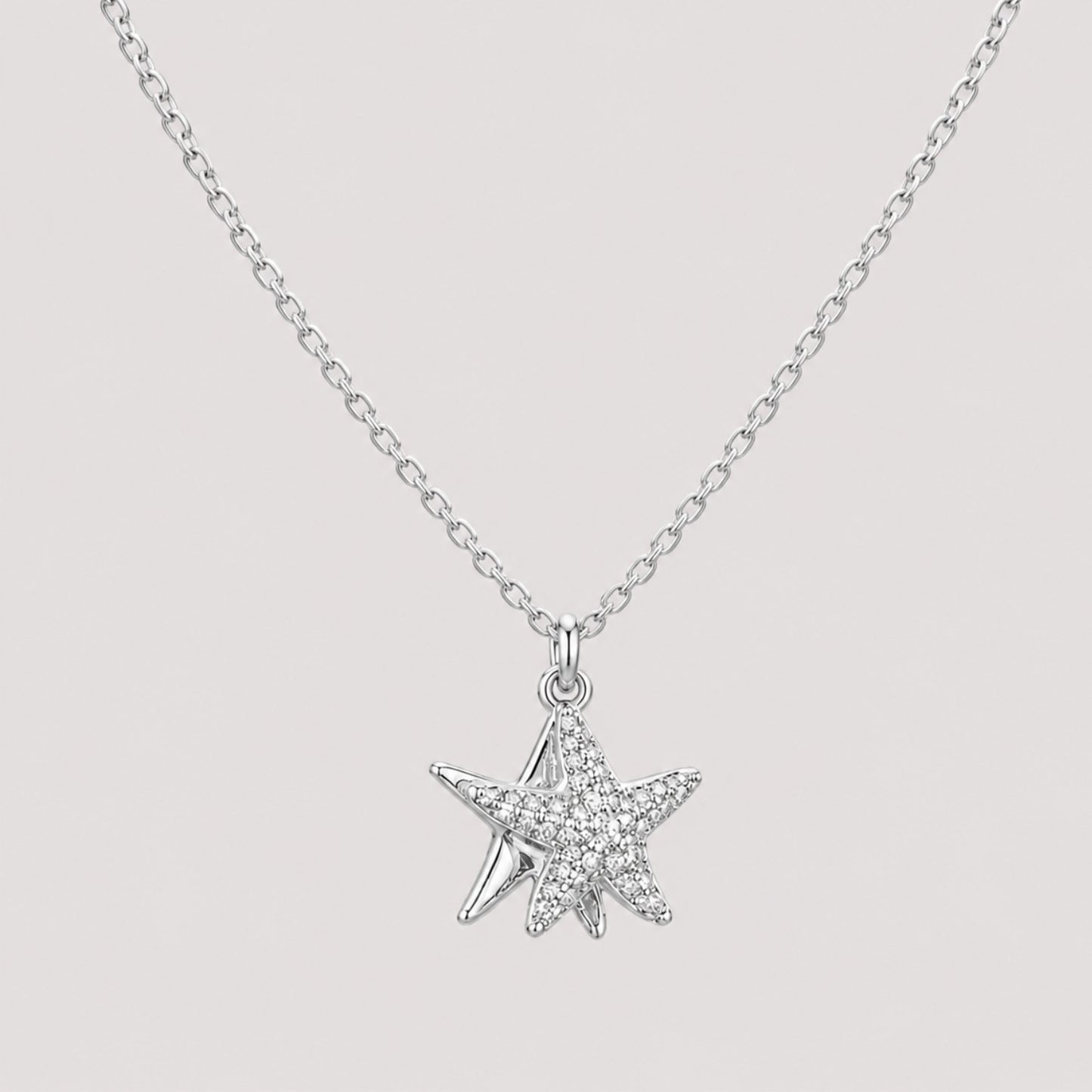 Silver Crystal Star Necklace | Waterproof & Tarnish-Resistant Pendant Necklace for Women (Copy)