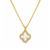Dual Essence Clover Necklace | 18K Gold Plated Stainless Steel