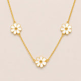 Blossom Trio Necklace | 18K Gold Plated Stainless Steel