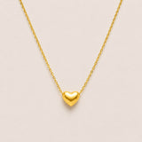 Petite Heart Necklace | 18K Gold Plated Stainless Steel