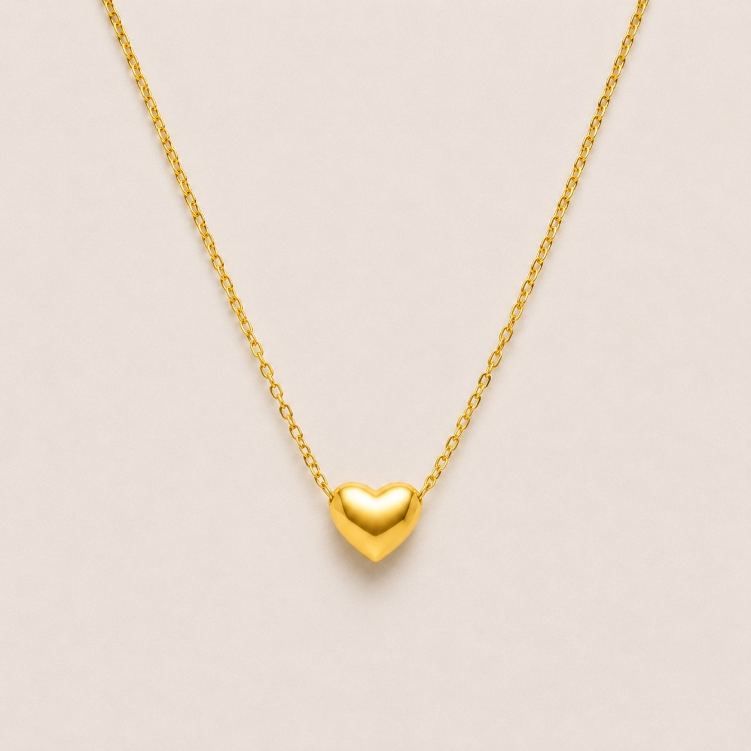 Petite Heart Necklace | 18K Gold Plated Stainless Steel