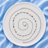 Silver Multicolour Heart Waist Chain | Waterproof & Tarnish-Resistant Body Jewellery for Women