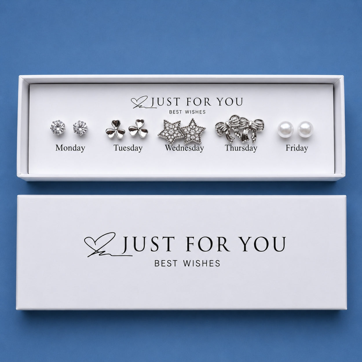 Just For You Stainless Steel Stud Earrings Gift Set| 5 Pair Everyday Collection | Variant - 6