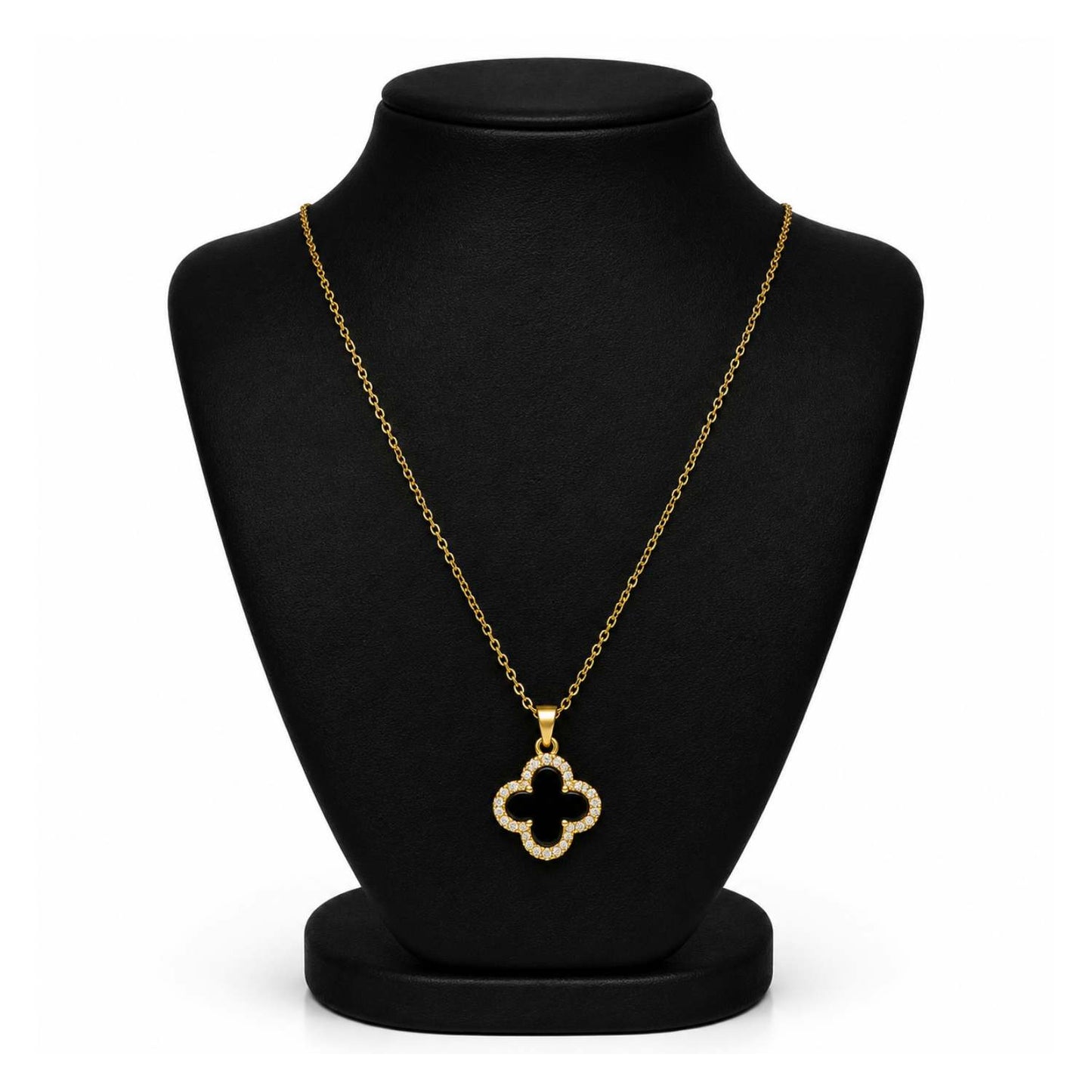 Dual Essence Clover Necklace | 18K Gold Plated Stainless Steel