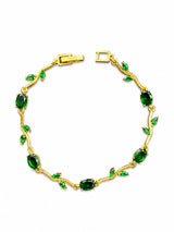 Emerald Vine Gift Set for Her | 18K Gold Plated Necklace & Bracelet Duo