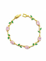 Blush Vine Gift Set for Her | 18K Gold Plated Necklace & Bracelet Duo