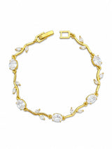 Crystal Vine Gift Set for Her | 18K Gold Plated Necklace & Bracelet Duo