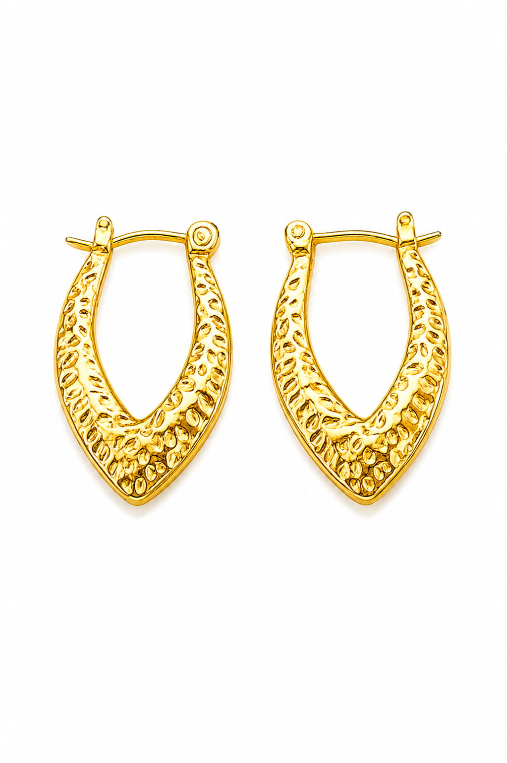 Crystal Heart Hoops  | 18K Gold Plated Anti Tarnish Hoop