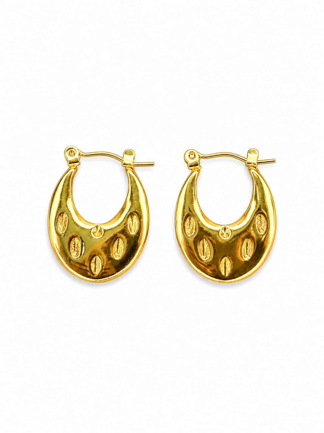 Lunar Dot Hoops  | 18K Gold Plated Anti Tarnish Hoop