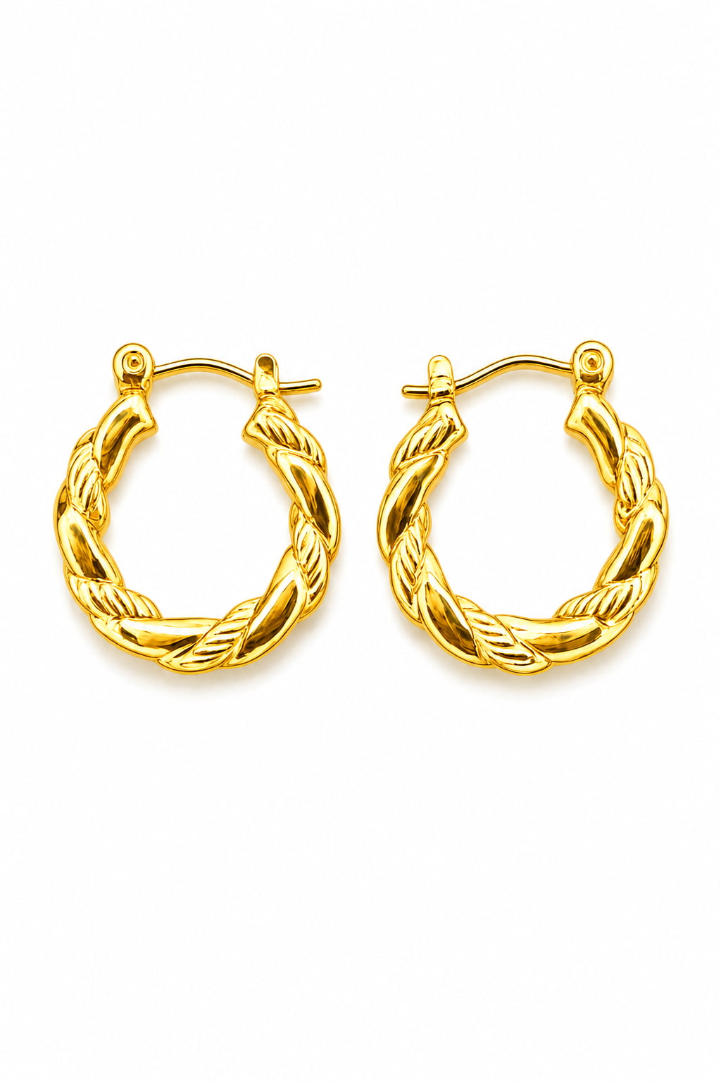 Twisted Knot Hoops | 18K Gold Plated Anti Tarnish Hoop