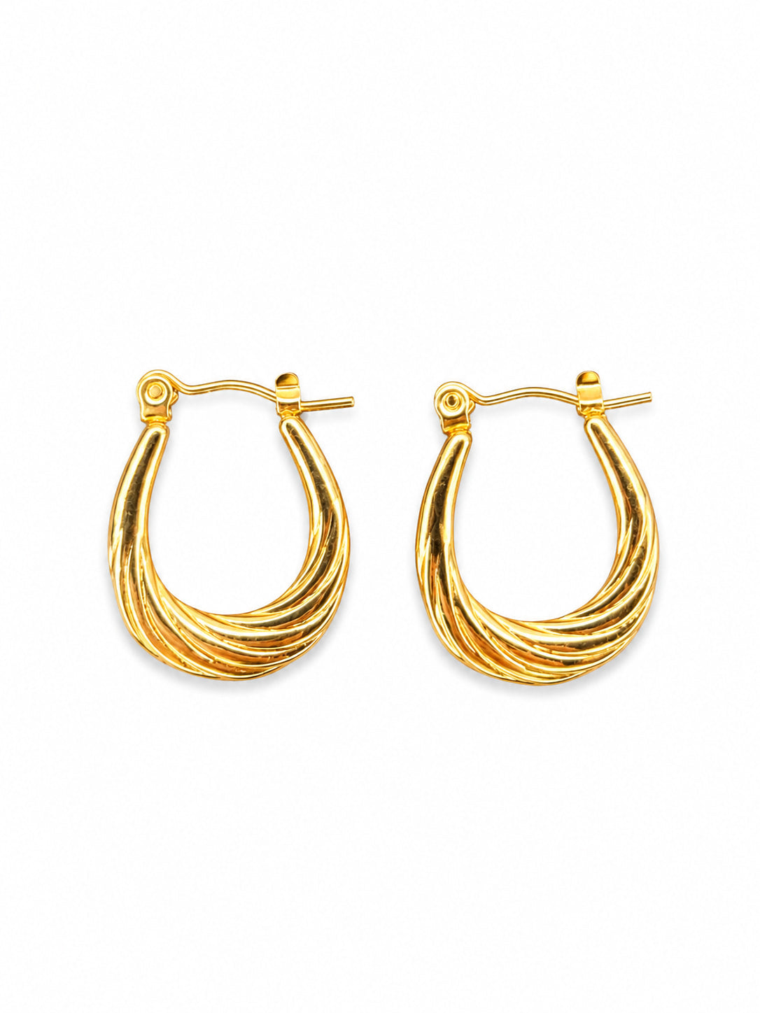 Triple Line Hoops  | 18K Gold Plated Anti Tarnish Hoop