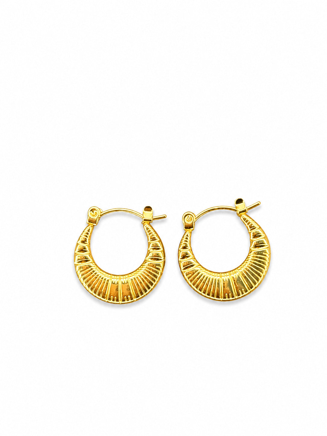 Mini Sunburst Hoops | 18K Gold Plated Anti Tarnish