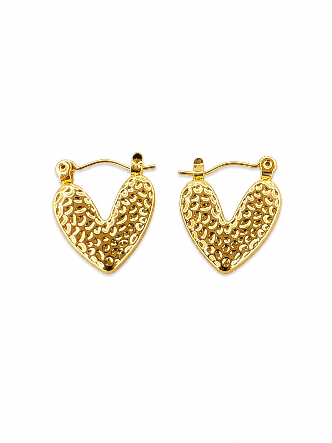 Petal Heart Hoops  | 18K Gold Plated Anti Tarnish Hoop