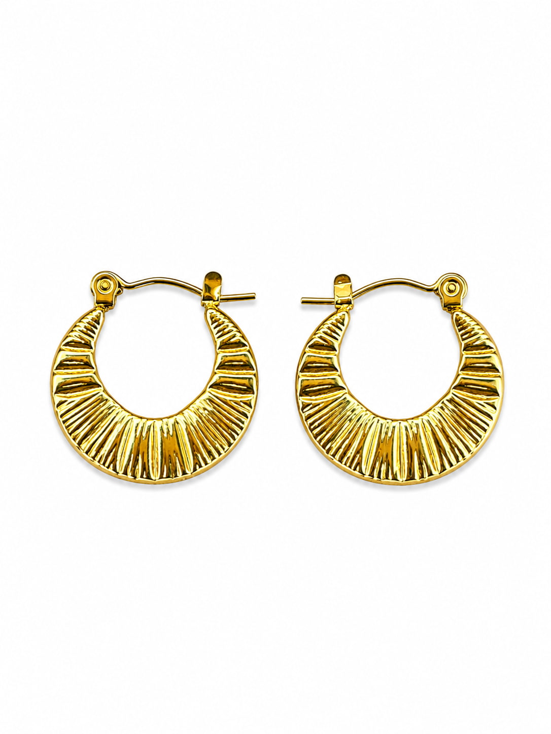 Aurora Fan Hoops  | 18K Gold Plated Anti Tarnish Hoop