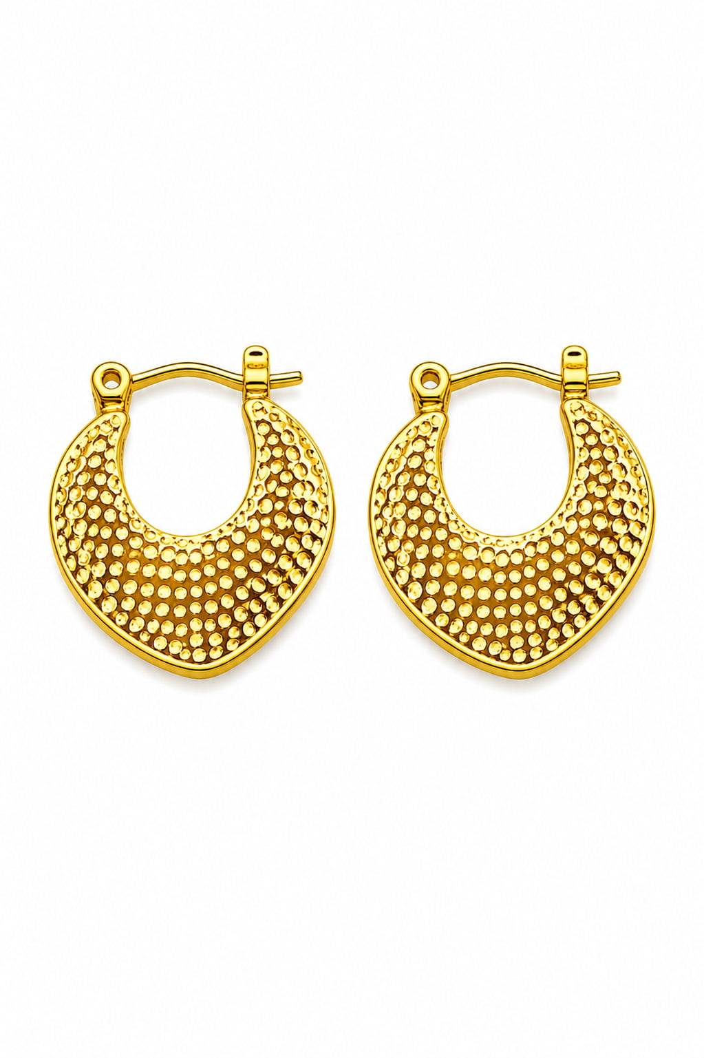 Sunray Disc Hoops | 18K Gold Plated Anti Tarnish