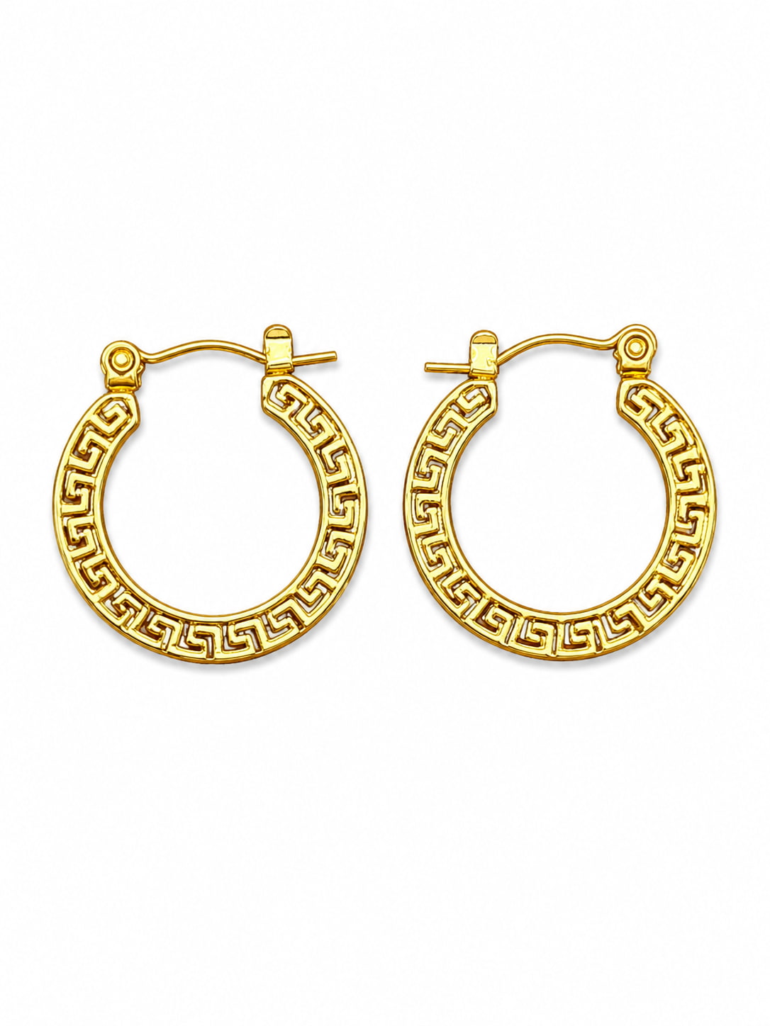Vintage Pattern Hoops | 18K Gold Plated Anti Tarnish Hoop