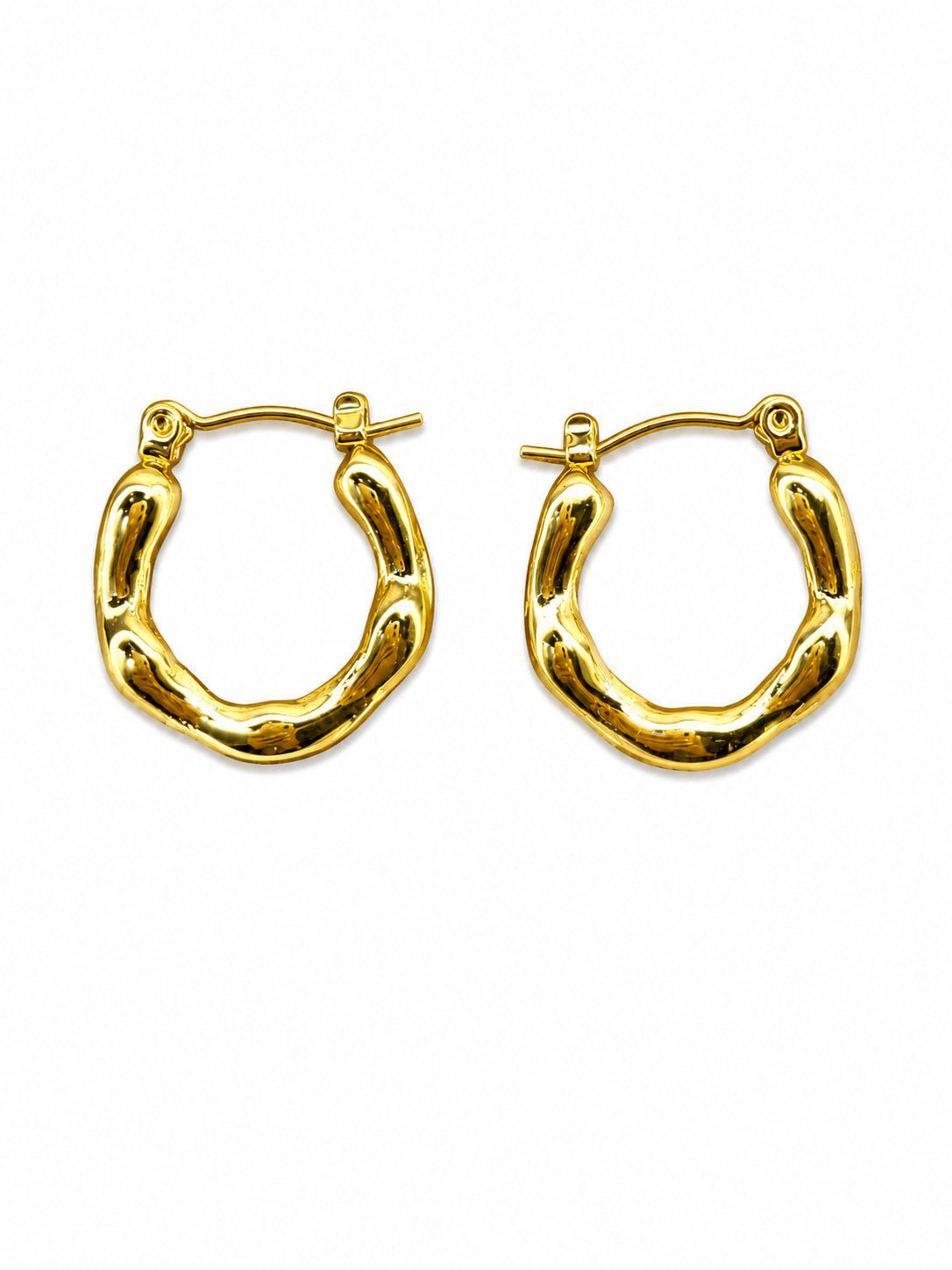 Luna Orbit Hoops  | 18K Gold Plated Anti Tarnish Hoop