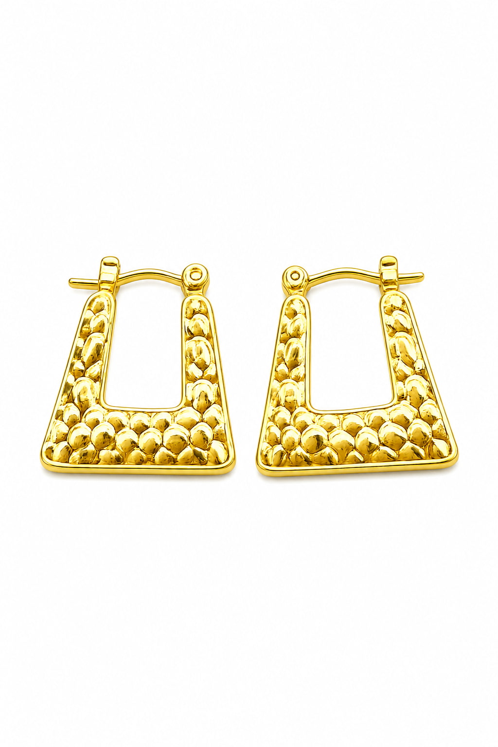 Animal Print Hoop Earrings Set | 4 Pair Gold Stainless Steel Hoop Earrings | Earra UK