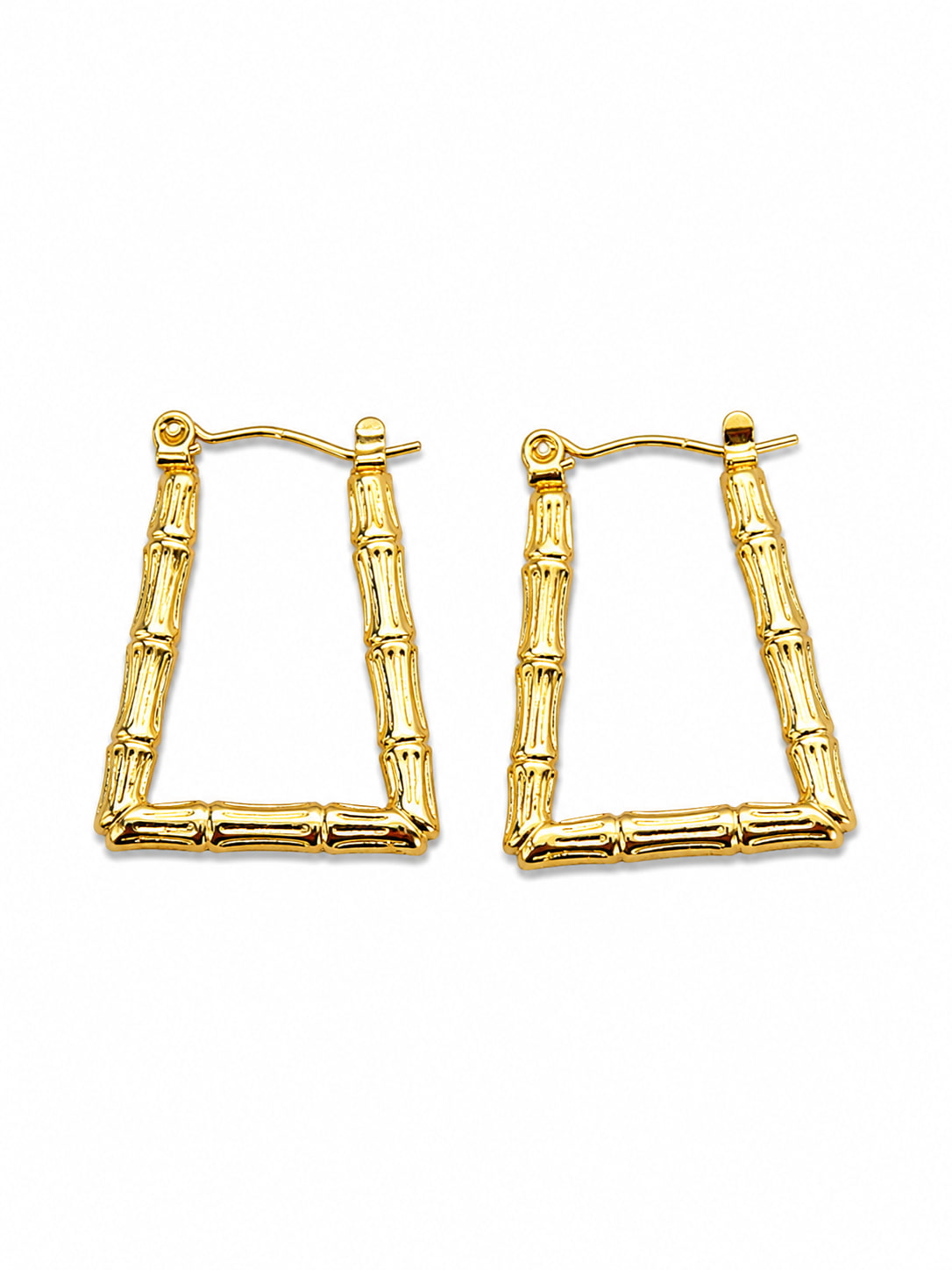 Trapeze Hoops  | 18K Gold Plated Anti Tarnish Hoop