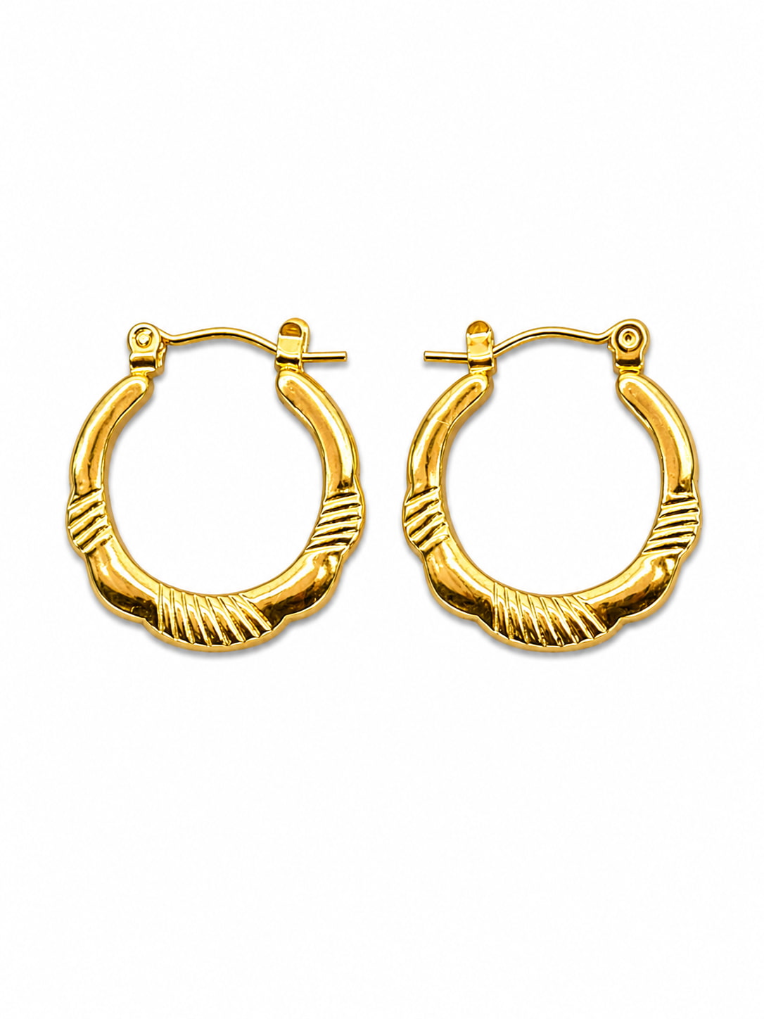 Rope Twist Hoops  | 18K Gold Plated Anti Tarnish Hoop