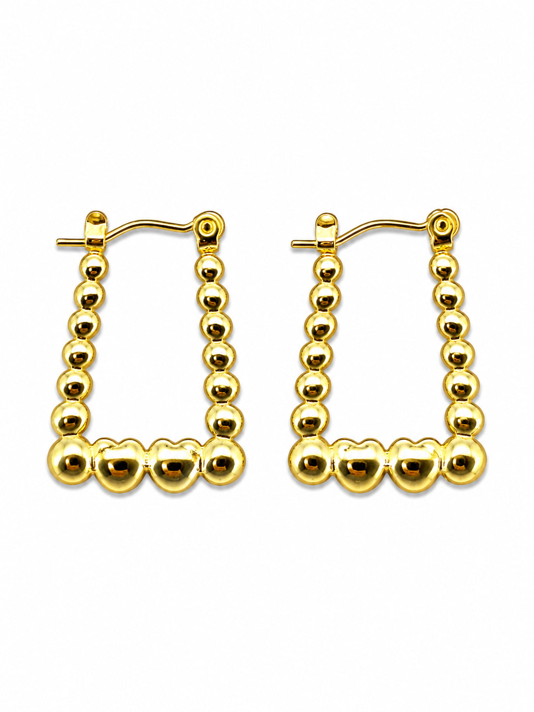 Link Frame Hoops  | 18K Gold Plated Anti Tarnish Hoop