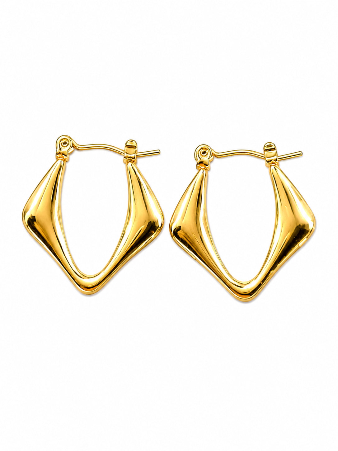 Shield Heart Hoops  | 18K Gold Plated Anti Tarnish Hoop