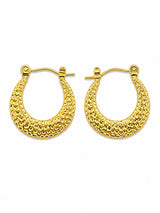 Animal Print Hoop Earrings Set | 4 Pair Gold Stainless Steel Hoop Earrings | Earra UK