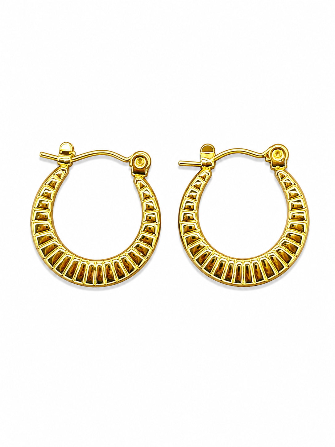 Radiant Sunburst Hoops  | 18K Gold Plated Anti Tarnish Hoop