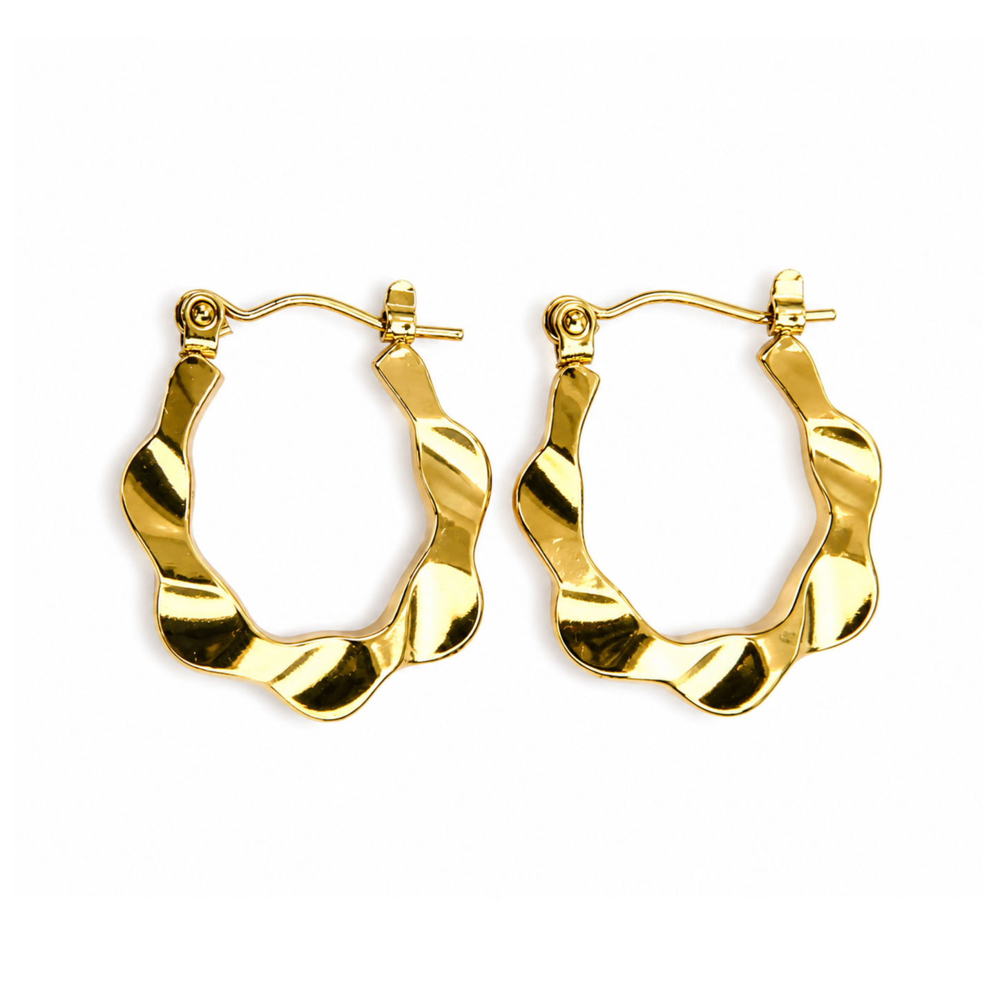Radiant Halo Hoops |  18K Gold Plated Anti Tarnish Hoop