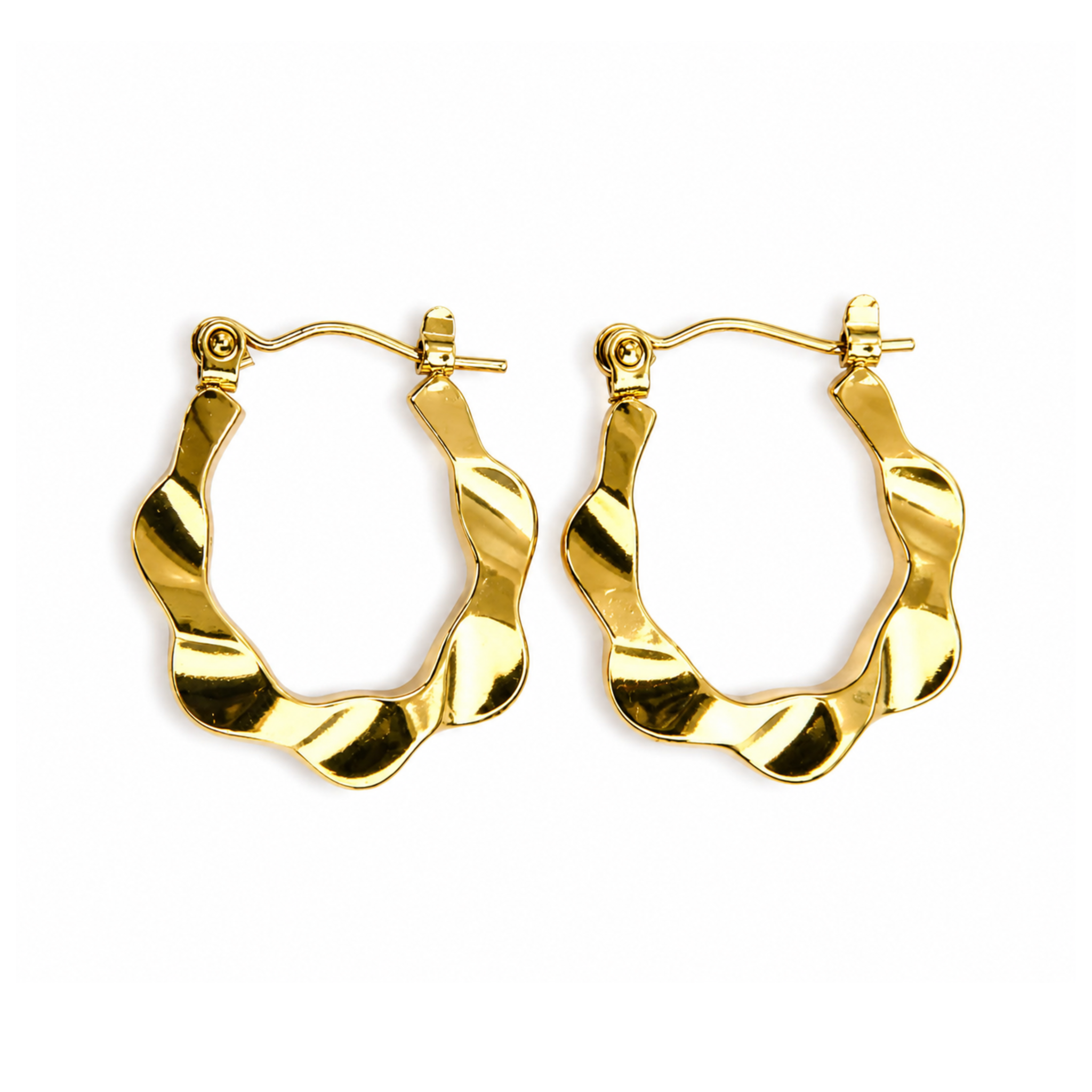 Radiant Halo Hoops |  18K Gold Plated Anti Tarnish Hoop