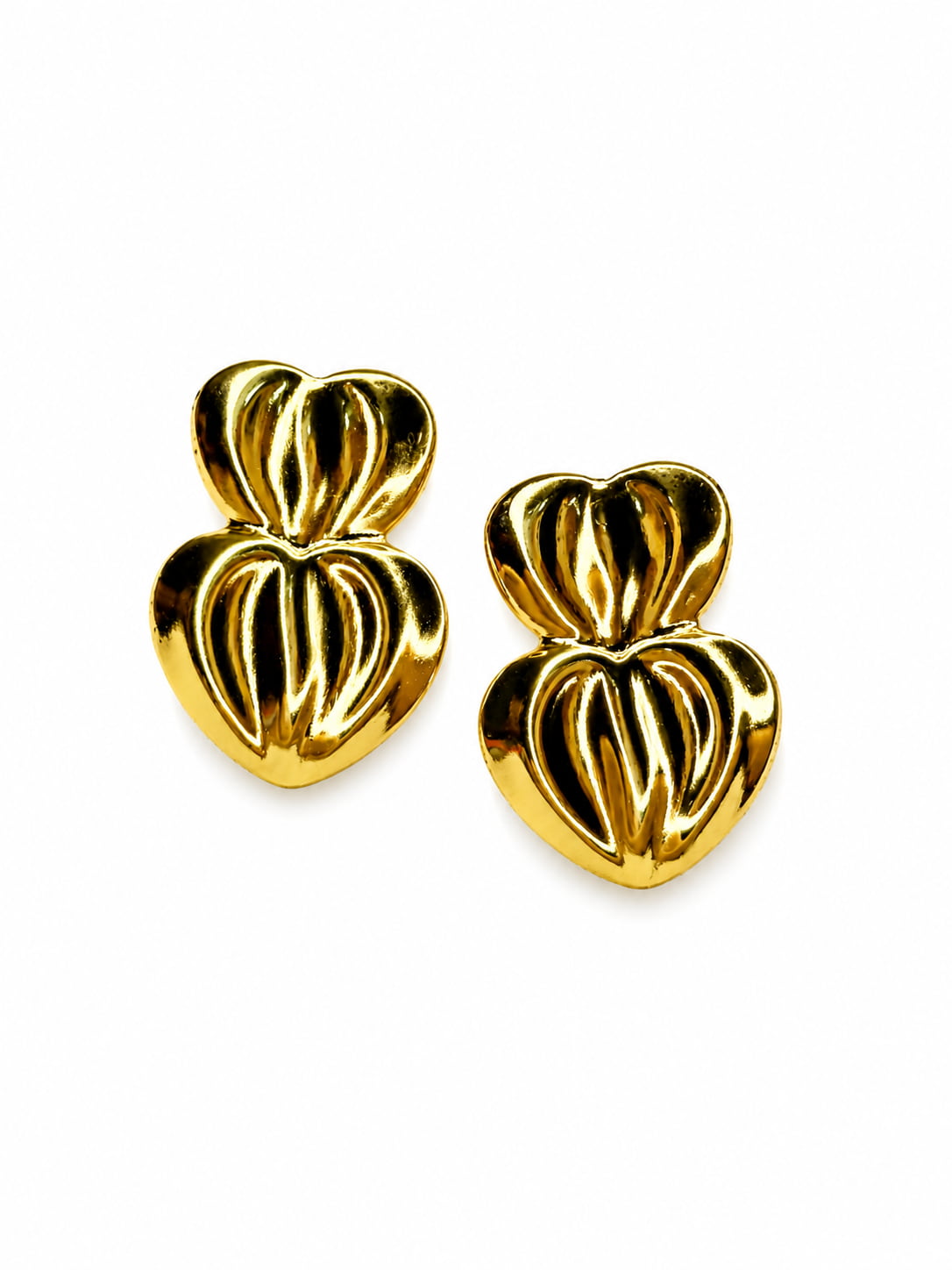 Mini Heart Drop Studs | 18K Gold Plated Anti Tarnish Studs