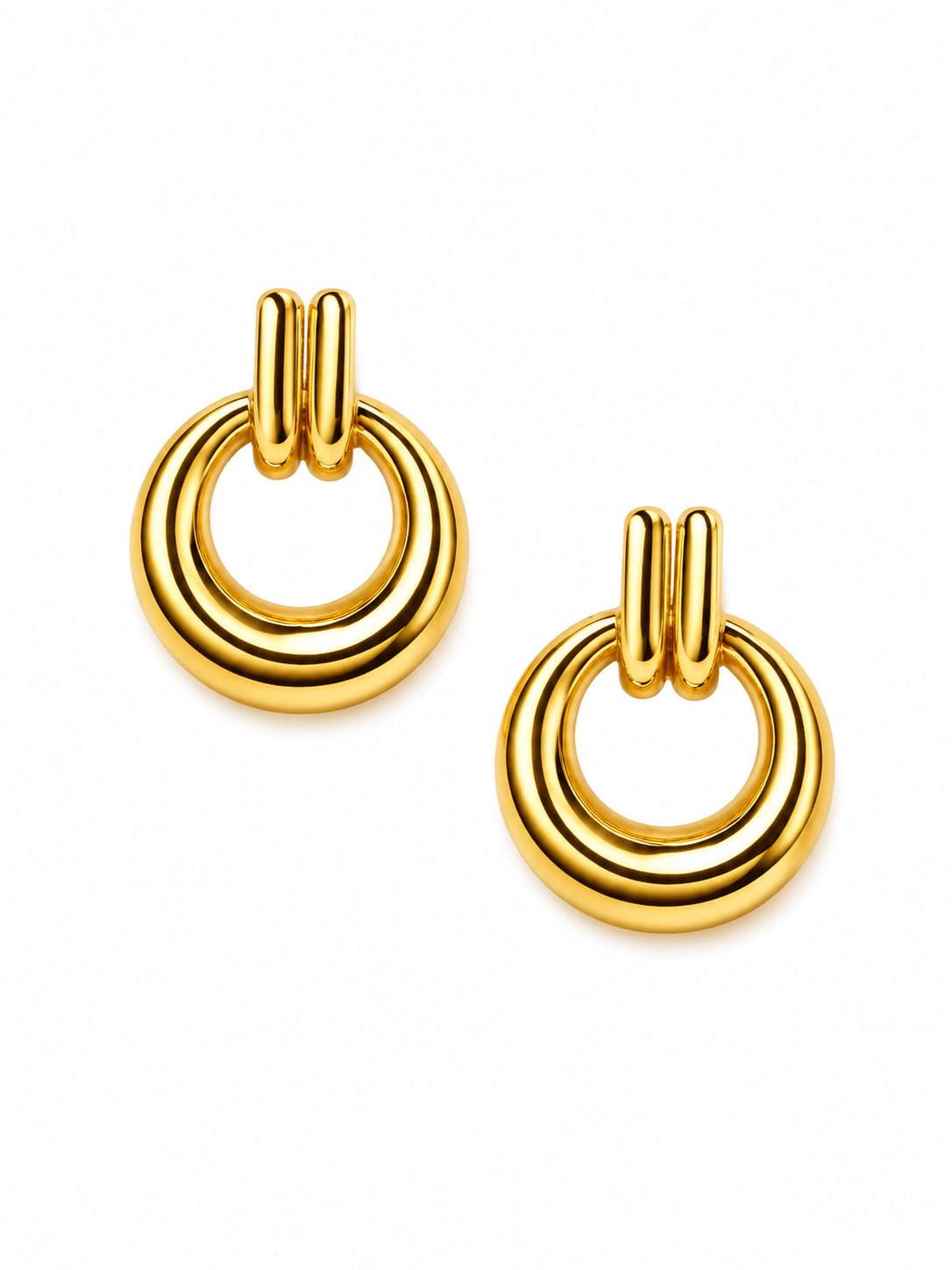 Modern Loop Studs | 18K Gold Plated Anti Tarnish Studs