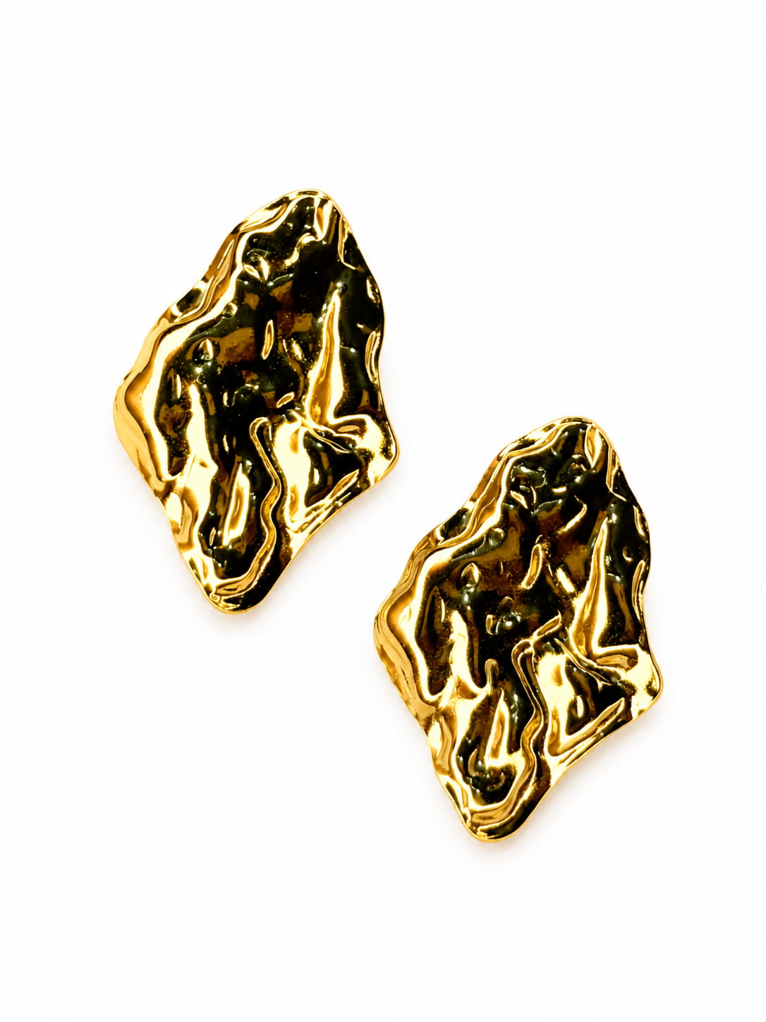 Molten Abstract Studs | 18K Gold Plated Anti Tarnish Studs