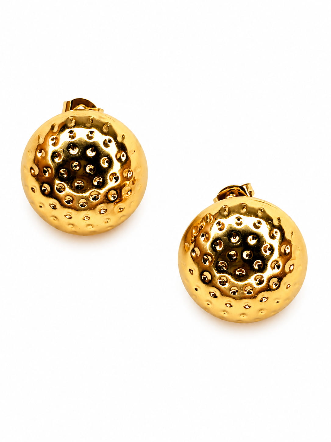 Midnight Stone Gold Studs | 18K Gold Plated Anti Tarnish Studs