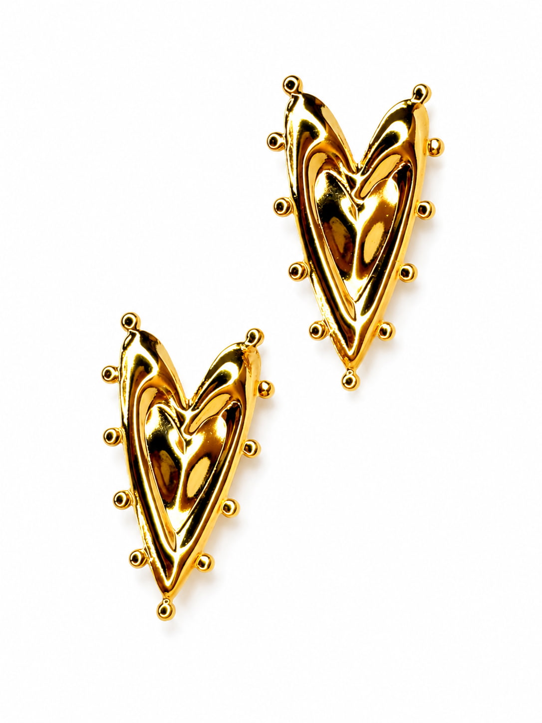 Art Deco Fan Studs | 18K Gold Plated Anti Tarnish Studs