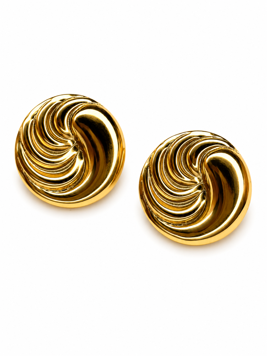 Spiral Gold Studs | 18K Gold Plated Anti Tarnish Studs