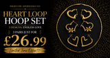 Heart Loop Hoop Earrings Set | 3 Pair Gold Heart Stainless Steel Hoop Earrings | Earra UK