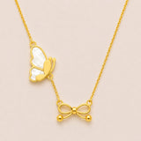 Flutter Bow Necklace | 18K Gold Plated Stainless Steel
