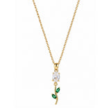Emerald Vine Gift Set for Her | 18K Gold Plated Necklace & Bracelet Duo
