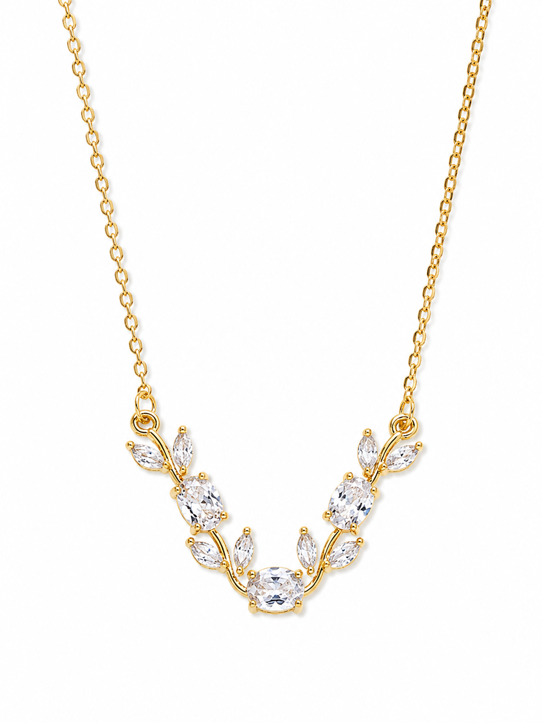 Crystal Vine Gift Set for Her | 18K Gold Plated Necklace & Bracelet Duo