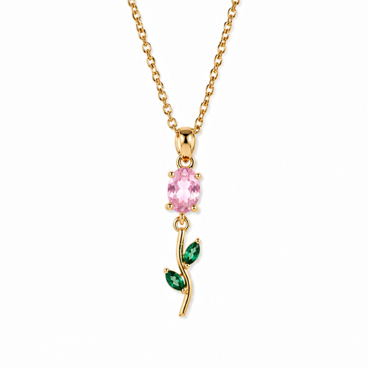 Blush Vine Gift Set for Her | 18K Gold Plated Necklace & Bracelet Duo