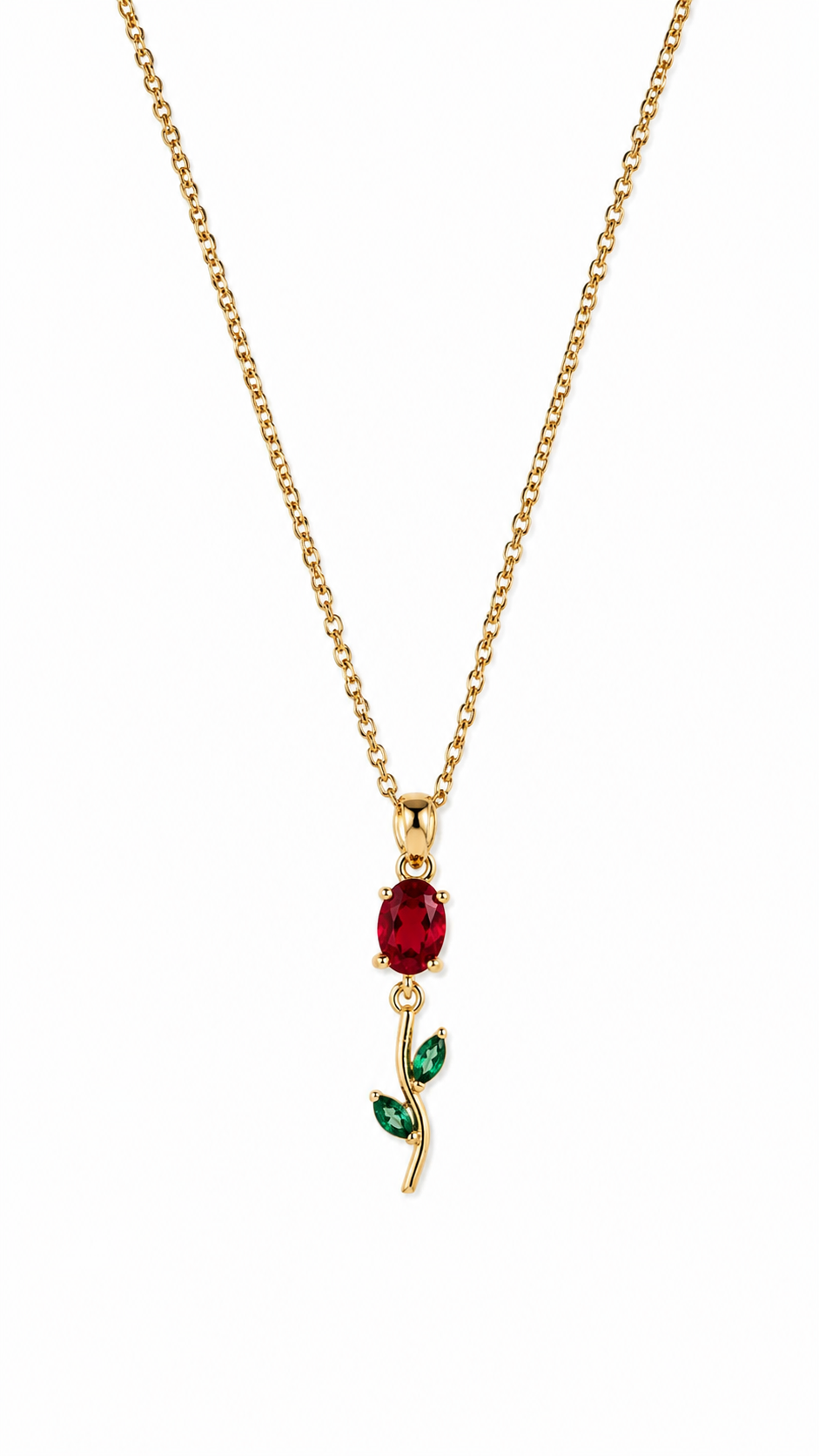 Crimson Vine Gift Set for Her | 18K Gold Plated Necklace & Bracelet Duo